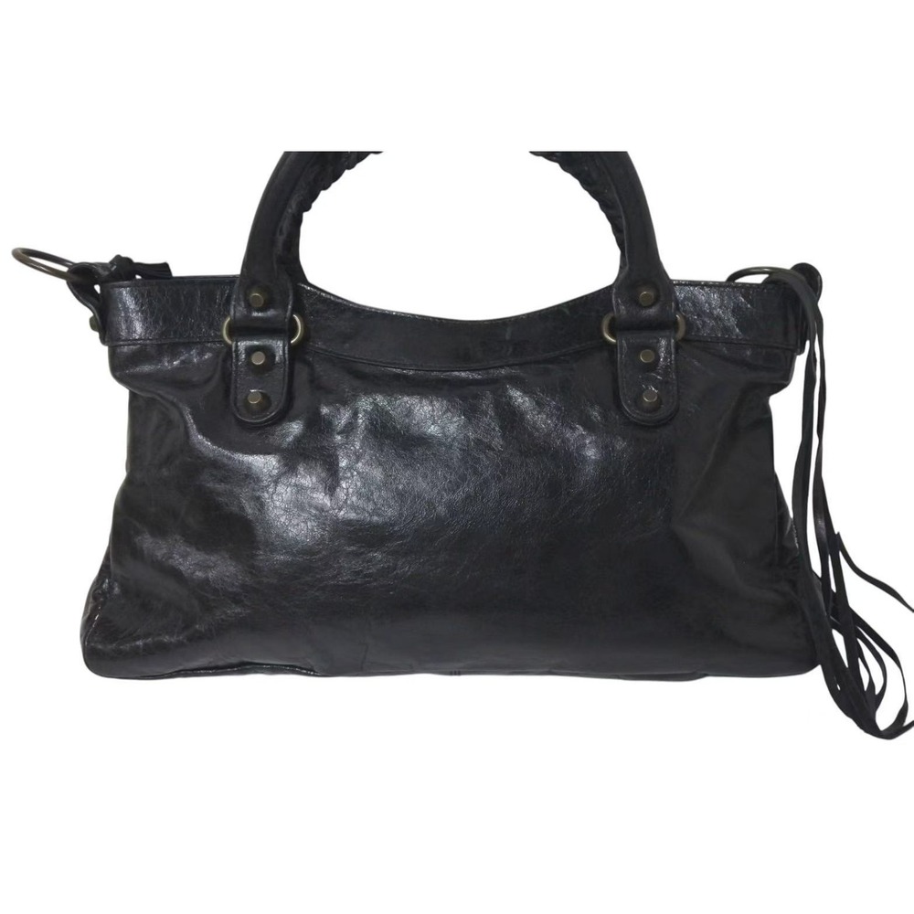 BALENCIAGA The First City Bag Shoulder Black Leather - Picture 4 of 10